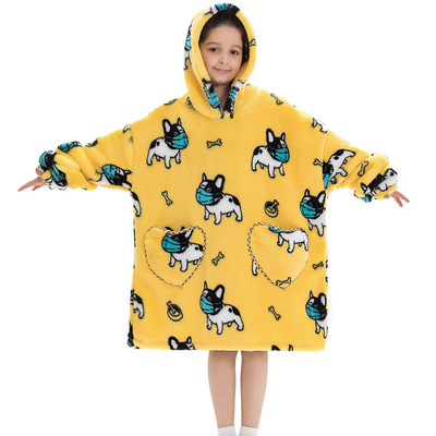 Beli Long Lining Soft Fleece Full Print Oversized Blanket Hoodie Dengan Lengan online manufacture