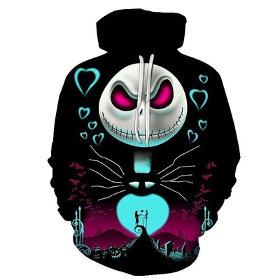 Beli Halloween Skull Jack Cetak 3D Cetak Oversize Hoodie Nyaman online manufacture