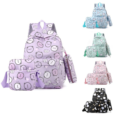 Beli Tas ransel yang segar tas ransel serbaguna sekolah menengah atas beruang kartun cetak tas ransel kapasitas besar tas sekolah siswa online manufacture