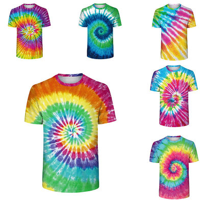 OEM Factory All Over T-Shirt Sublimasi Berwarna-warni yang dicetak khusus