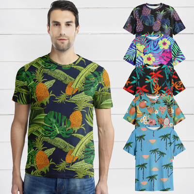 Pakaian Liburan T-Shirt Polyester Pria