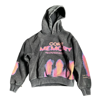 Streetwear 500gsm Grey Sublimation Hoodie DTG Digital Printing Batu Asam Cuci Hoodie