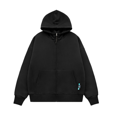 Unisex Custom 350gsm Sublimasi Hoodies kosong Puff Printing Zip Up Hoodie