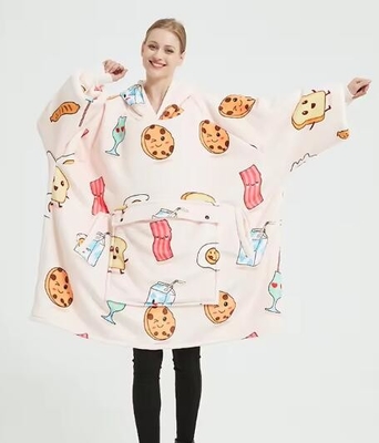 Satu Ukuran Anti Pilling Oversized Hooded Selimut Untuk Anak Dewasa