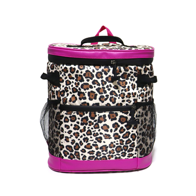 Desain Terbaru Tas Makan Siang Terisolasi Leopard Tas ransel piknik berwarna-warni Terisolasi