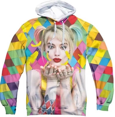 Pakaian Musim Gugur 100% Polyester Sublimation Hoodie