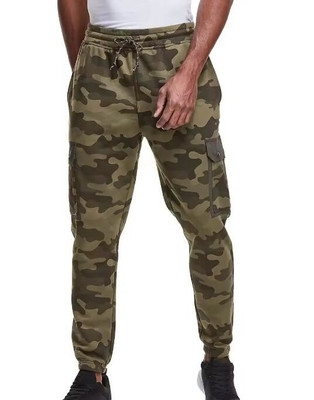 Men Customized Sublimation Print Sweatpants Baja Pria Dengan Dua Kantong Sisi
