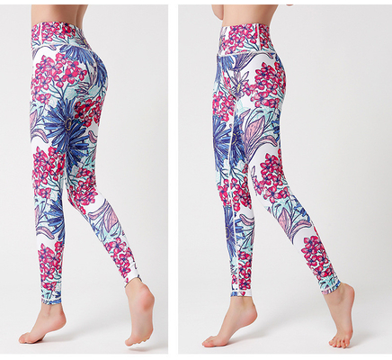 Olahraga cepat kering Leggings berwarna-warni khusus cetak Leggings gym pribadi