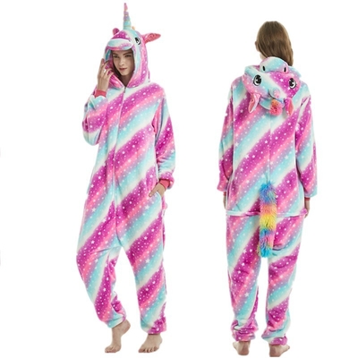 Flannel Romper Hewan Cetak Piyama Oversized Hoodie Untuk Pria Wanita Pasangan