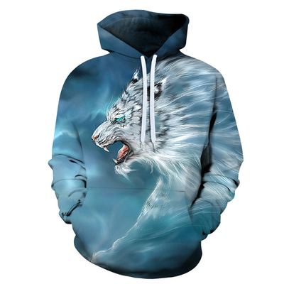 BSCI Anime Cosplay Kostum Hoodies Sublimasi Pencetakan Hewan Hoodie Oversized