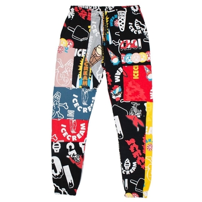 Custom Sublimated Sweatpants Pria Otot Celana Peregangan Katun Celana Kebugaran Pria Latihan Sweatpants