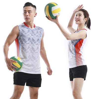 Setelan Seragam Badminton Cetak Untuk Pria Dan Wanita tanpa lengan Bola Voli Seragam olahraga yang menyerap keringat