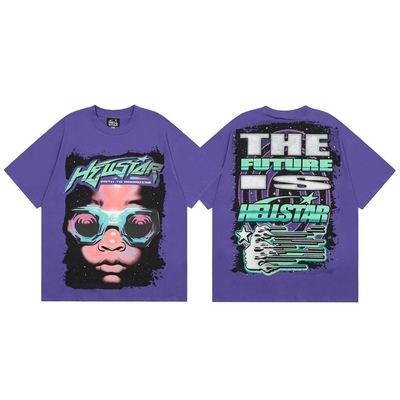 T-shirt berukuran besar T-shirt vintage lengan pendek longgar Streetwear santai Longgar Unisex Tops