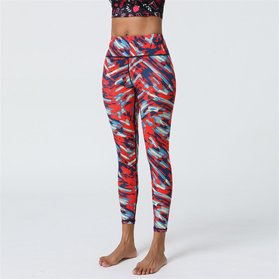 Grosir Ukuran Eropa S-XL Celana Yoga Pinggang Tinggi Celana ketat Butt-lifting Leggings Yoga Leggings Wanita Fitness